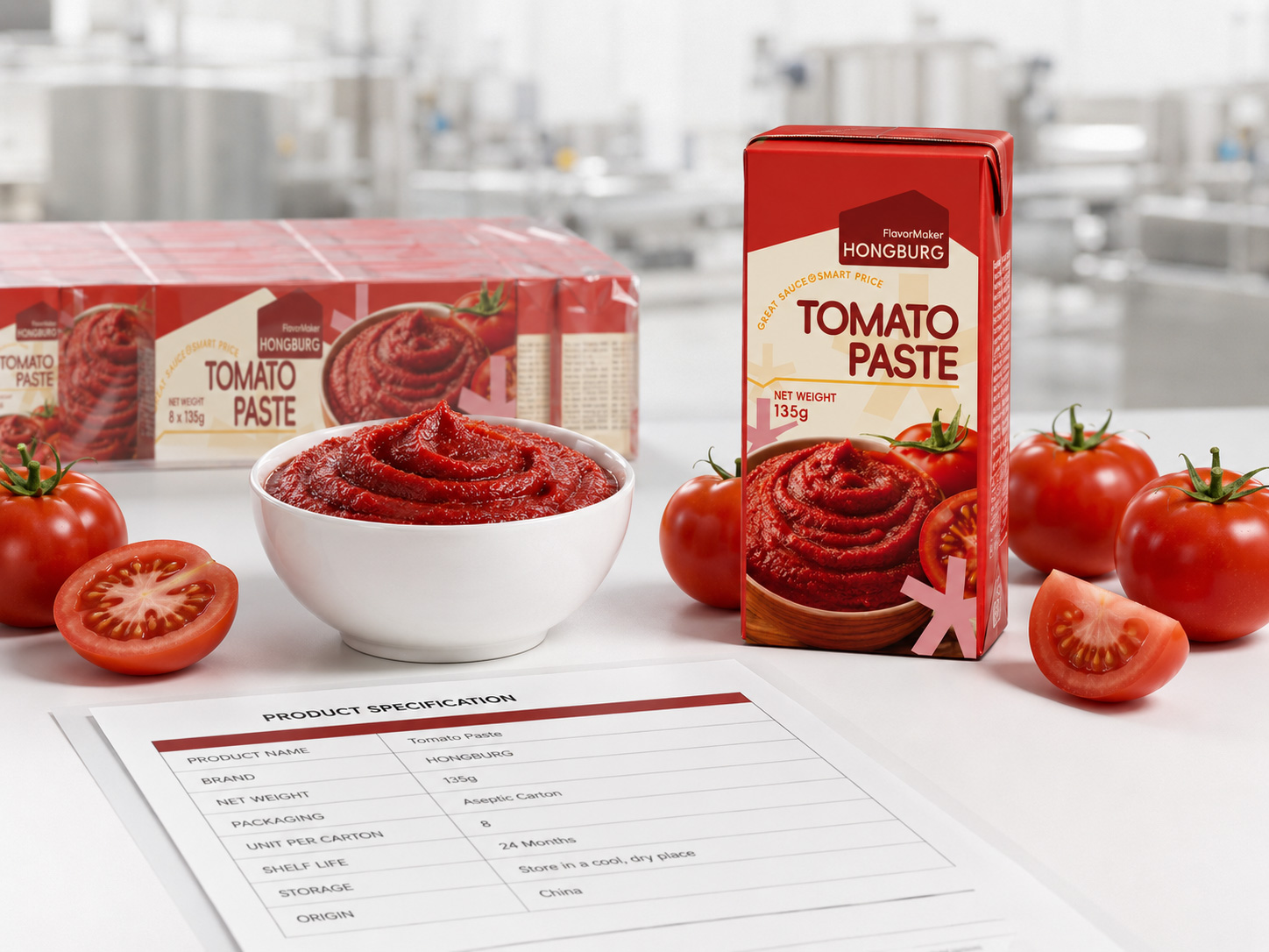 Aseptisk kartontomatpasta: Produktvejledning til globale købere