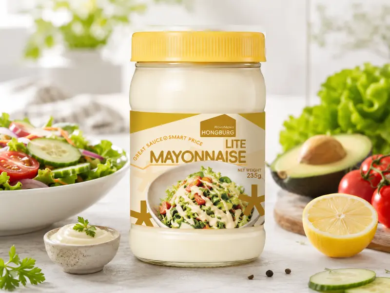 Lite Mayonnaise i glasflaske