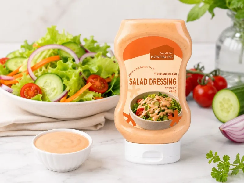 Tangy cremet Thousand Island salatdressing