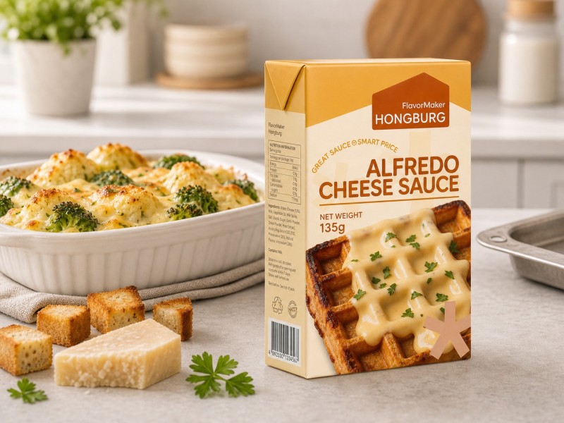 Tyk Alfredo ostesauce til madlavning og bagning