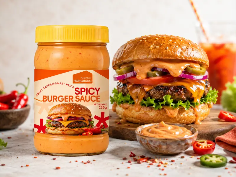 Tyk smagfuld krydret burgersauce