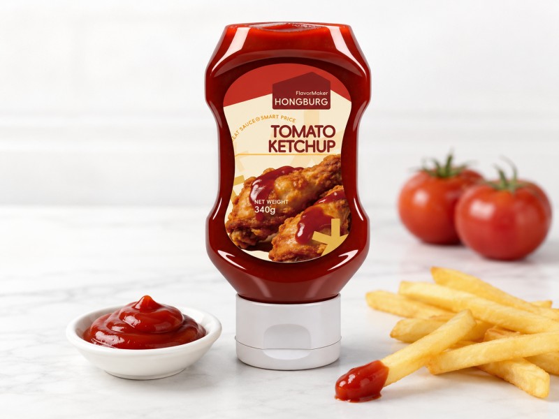 Tyk sød og syrlig tomatketchup
