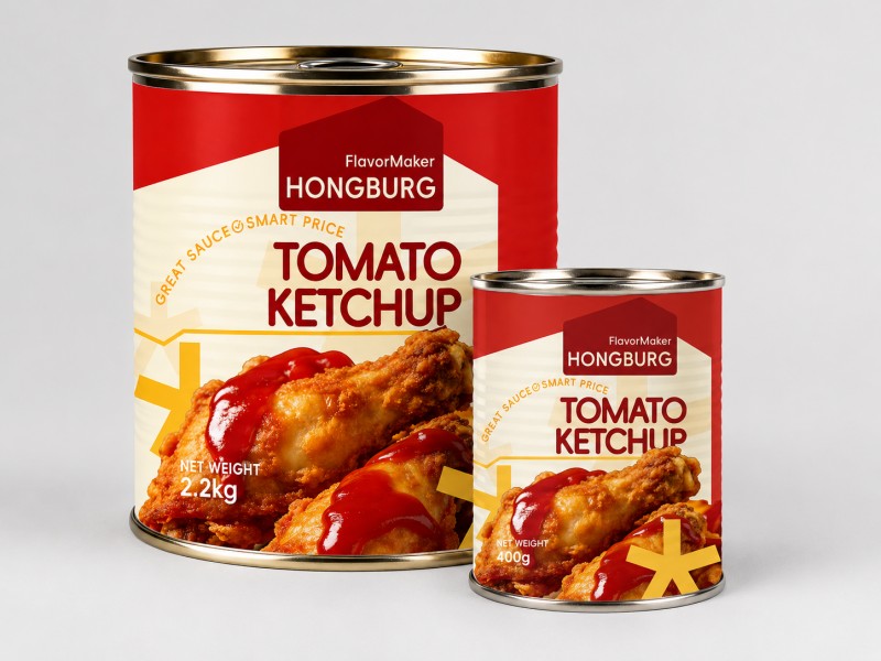 Tomatketchup på dåse